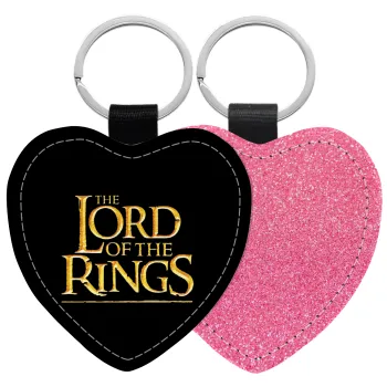 The Lord of the Rings, Μπρελόκ PU δερμάτινο glitter καρδιά ΡΟΖ