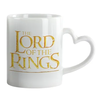 The Lord of the Rings, Κούπα καρδιά χερούλι λευκή, κεραμική, 330ml
