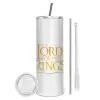Tumbler stainless steel 600ml, with metal straw & cleaning brush