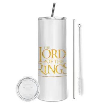 The Lord of the Rings, Tumbler ποτήρι θερμό από ανοξείδωτο ατσάλι 600ml, με μεταλλικό καλαμάκι & βούρτσα καθαρισμού