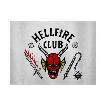 Hellfire CLub, Stranger Things, Επιφάνεια κοπής γυάλινη (38x28cm)