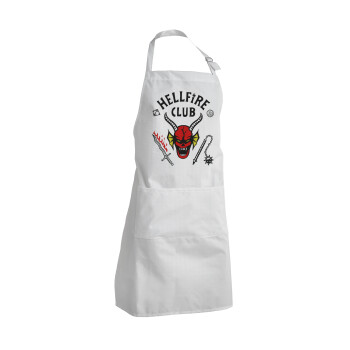 Hellfire CLub, Stranger Things, Adult Chef Apron (with sliders and 2 pockets)