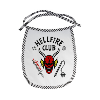 Hellfire CLub, Stranger Things, Σαλιάρα μωρού αλέκιαστη με κορδόνι Μαύρη