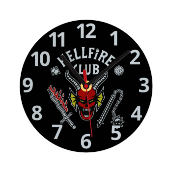 Hellfire CLub, Stranger Things, Ρολόι τοίχου γυάλινο (20cm)