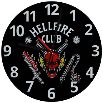 Hellfire CLub, Stranger Things, Ρολόι τοίχου γυάλινο (30cm)