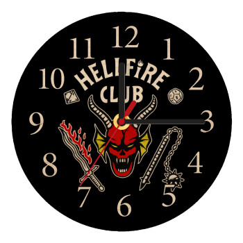 Hellfire CLub, Stranger Things, Ρολόι τοίχου ξύλινο plywood (20cm)