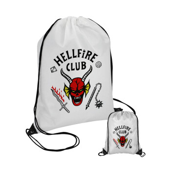 Hellfire CLub, Stranger Things, Τσάντα πουγκί με μαύρα κορδόνια (1 τεμάχιο)