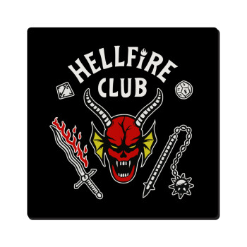 Hellfire CLub, Stranger Things, Τετράγωνο μαγνητάκι ξύλινο 6x6cm