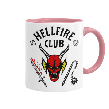Hellfire CLub, Stranger Things, Mug colored pink, ceramic, 330ml