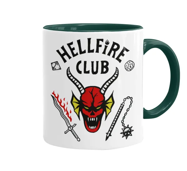 Hellfire CLub — Κούπα χρωματιστή πράσινη, κεραμική, 330ml