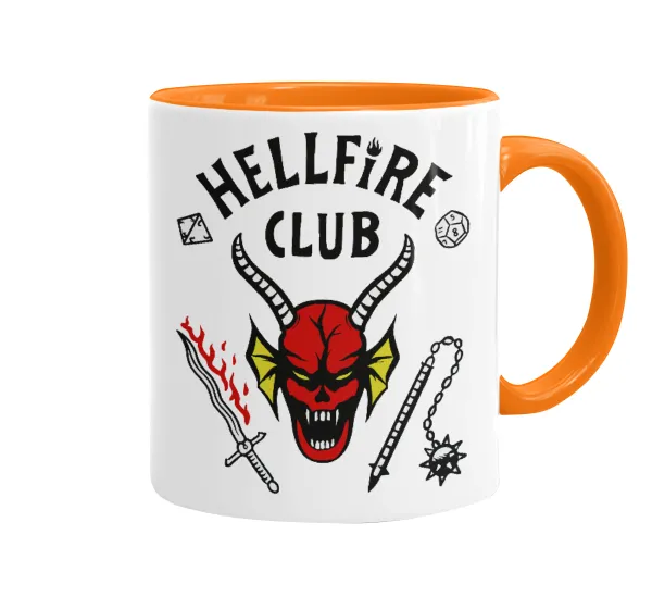 Hellfire CLub — Κούπα χρωματιστή πορτοκαλί, κεραμική, 330ml