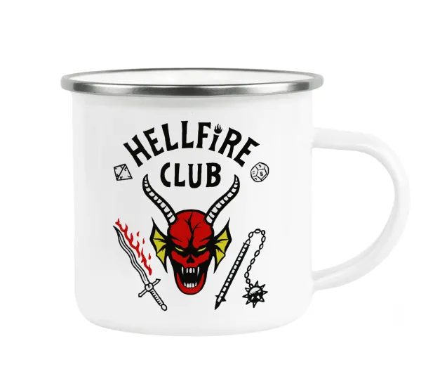 Hellfire CLub — Κούπα Μεταλλική εμαγιέ λευκη 360ml