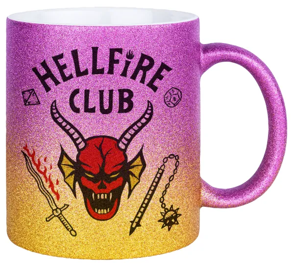 Hellfire CLub — Κούπα Χρυσή/Ροζ Glitter, κεραμική, 330ml