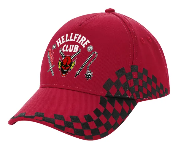 Hellfire CLub — Adult Cap RACING Ultimate Red/Black, (100% COTTON DRILL, ADULT, UNISEX, ONE SIZE ADULT)