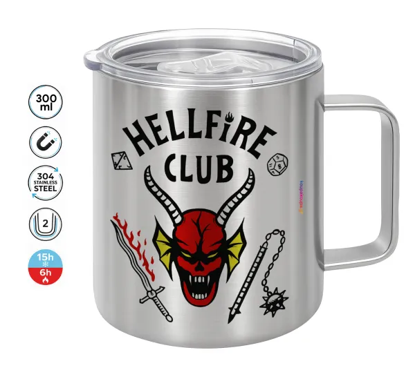 Hellfire CLub — Double-walled stainless steel mug 300ml with temperature-retaining lid