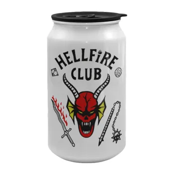 Hellfire CLub, Stranger Things, Κούπα ταξιδιού μεταλλική με καπάκι (tin-can) 500ml