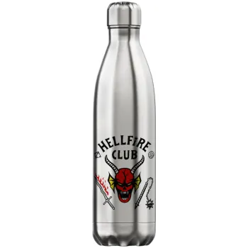 Hellfire CLub, Stranger Things, Inox (Stainless steel) hot metal mug, double wall, 750ml