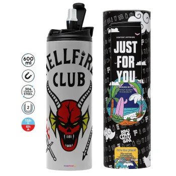 Hellfire CLub, Stranger Things, Tumbler stainless steel GREY 600ml
