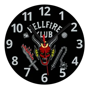 Hellfire CLub, Stranger Things, Ρολόι τοίχου γυάλινο (20cm)
