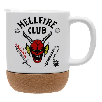 Hellfire CLub, Stranger Things, Κούπα, κεραμική με βάση φελού και καπάκι (ΜΑΤ), 330ml