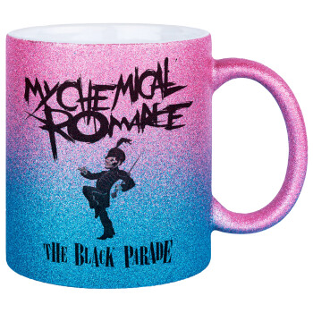 My Chemical Romance Black Parade, Κούπα Χρυσή/Μπλε Glitter, κεραμική, 330ml