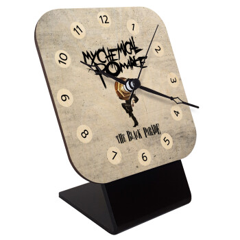My Chemical Romance Black Parade, Quartz Table clock in natural wood (10cm)