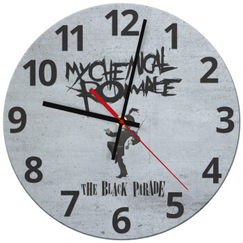 My Chemical Romance Black Parade, Ρολόι τοίχου γυάλινο (30cm)