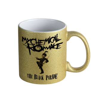 My Chemical Romance Black Parade, Κούπα Χρυσή Glitter που γυαλίζει, κεραμική, 330ml