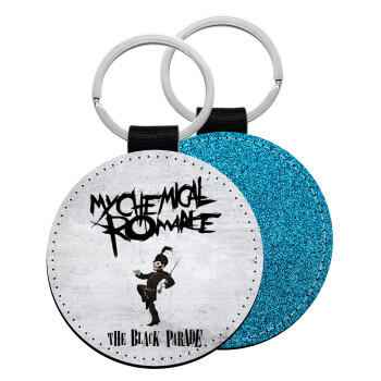 My Chemical Romance Black Parade, Μπρελόκ Δερματίνη, στρογγυλό ΜΠΛΕ (5cm)