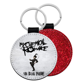 My Chemical Romance Black Parade, Μπρελόκ Δερματίνη, στρογγυλό ΚΟΚΚΙΝΟ (5cm)
