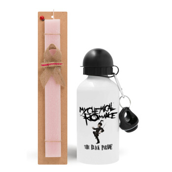My Chemical Romance Black Parade, Easter Set, metallic aluminum bottle (500ml) & aromatic flat Easter candle (30cm) (PINK)