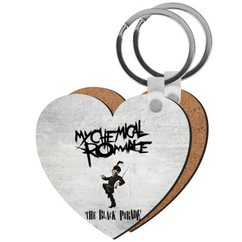 My Chemical Romance Black Parade, Μπρελόκ Ξύλινο καρδιά MDF