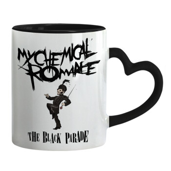 My Chemical Romance Black Parade, Mug heart black handle, ceramic, 330ml