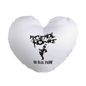 My Chemical Romance Black Parade, Μαξιλάρι καναπέ καρδιά 40x40cm περιέχεται το  γέμισμα