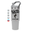 GREY color, 890ml (30oz) stainless Steel Tumbler with Handle