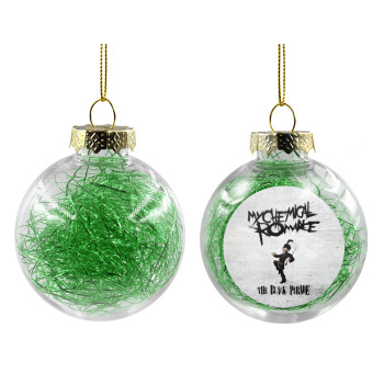 My Chemical Romance Black Parade, Χριστουγεννιάτικη μπάλα δένδρου διάφανη με πράσινο γέμισμα 8cm