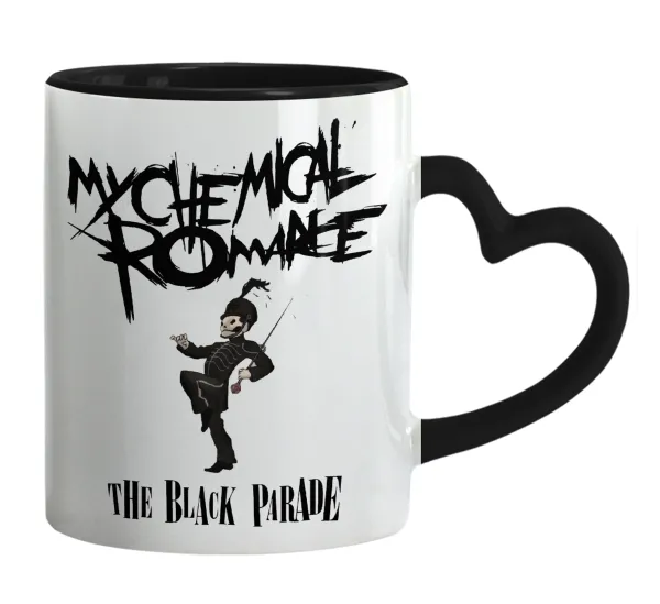 My Chemical Romance Black Parade — Mug heart black handle, ceramic, 330ml