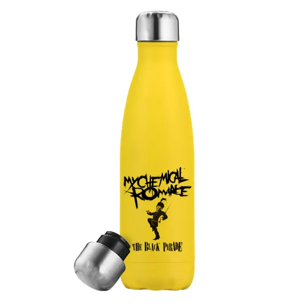 My Chemical Romance Black Parade — Yellow Stainless Steel Metallic Thermos, double-walled, 500ml