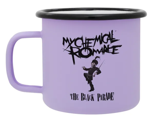 My Chemical Romance Black Parade — Metal enamel mug, matte light pastel purple, 360ml