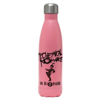 My Chemical Romance Black Parade, Metal mug thermos Pink Mat (Stainless steel), double wall, 500ml