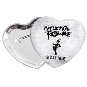 My Chemical Romance Black Parade, Κονκάρδα παραμάνα καρδιά (57x52mm)