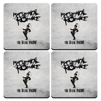 My Chemical Romance Black Parade, ΣΕΤ 4 Σουβέρ ξύλινα τετράγωνα (9cm)