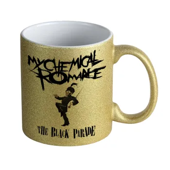 My Chemical Romance Black Parade, Κούπα Χρυσή Glitter που γυαλίζει, κεραμική, 330ml