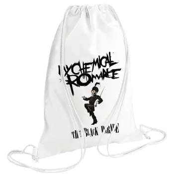 My Chemical Romance Black Parade, Backpack pouch GYMBAG white (28x40cm)