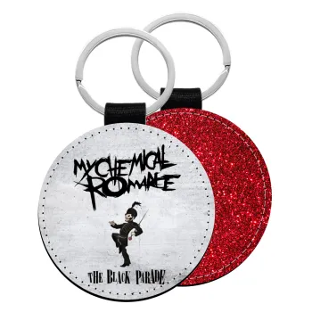 My Chemical Romance Black Parade, Μπρελόκ Δερματίνη, στρογγυλό ΚΟΚΚΙΝΟ (5cm)