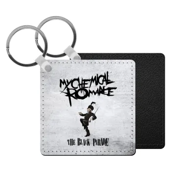My Chemical Romance Black Parade, Μπρελόκ Δερματίνη, τετράγωνο ΜΑΥΡΟ (5x5cm)