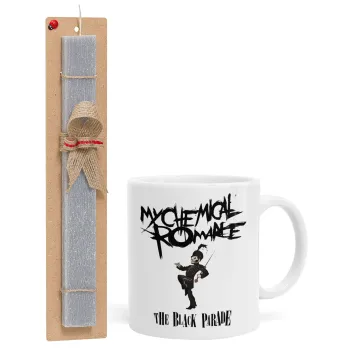 My Chemical Romance Black Parade, Πασχαλινή Λαμπάδα με Κούπα κεραμική (330ml) & κερί αρωματικό πλακέ (30cm) (ΓΚΡΙ)