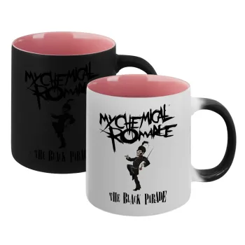 My Chemical Romance Black Parade, Κούπα Μαγική εσωτερικό ΡΟΖ, κεραμική 330ml που αλλάζει χρώμα με το ζεστό ρόφημα