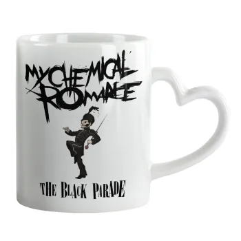 My Chemical Romance Black Parade, Κούπα καρδιά χερούλι λευκή, κεραμική, 330ml