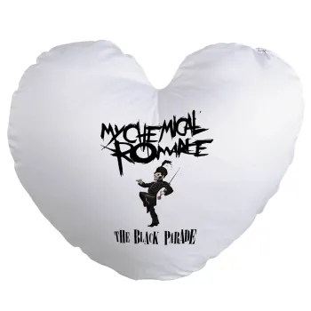 My Chemical Romance Black Parade, Μαξιλάρι καναπέ καρδιά 40x40cm περιέχεται το  γέμισμα
